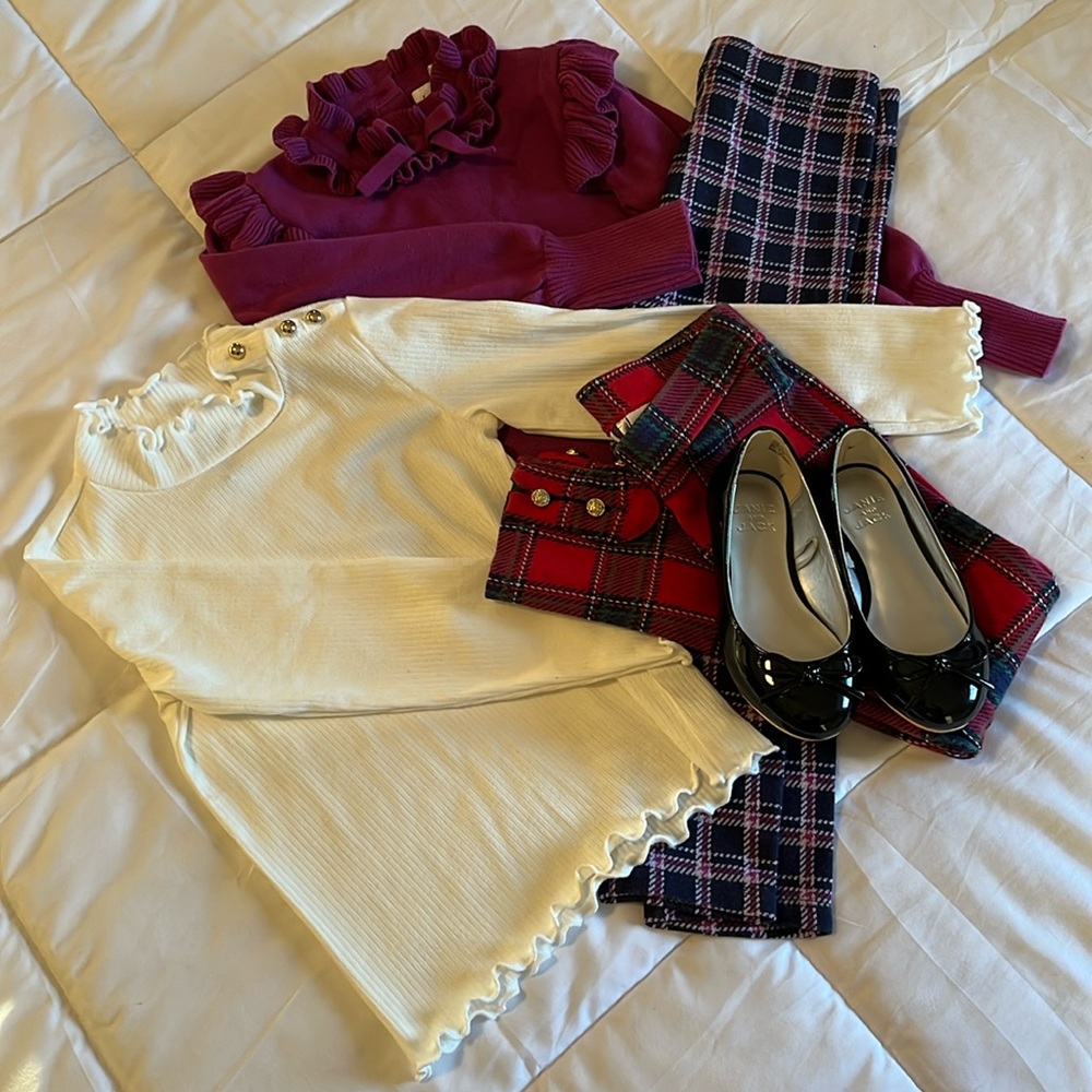 Janie and Jack 2 outfits and shoes